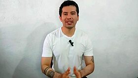 Mexican gay guy gives oral to straight married coworker in stream, then gets raw fucked in abandoned house