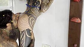 Tattooed sexy princess arrives for training session with damilvvs 😏💪