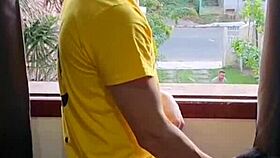 her husband was distracted mowing the lawn. i took the chance to sneak with the latina girlfriend at the swingers party!