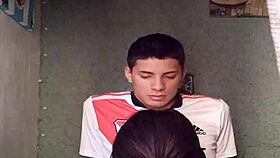 latina fan helps soccer player with handjob and oral in casual setting.