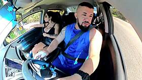 naughty uber passenger drives driver crazy with big ass