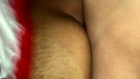 babe gets fucked by brother-in-law without condom, creampie in ass