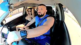 naughty uber passenger drives driver crazy with big ass