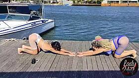 Natural tits bouncing while dancing and getting fucked hard