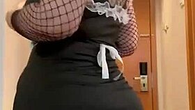 Guess what? This milf maid cleans with her anal and pussy!