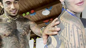 Tattooed sexy princess arrives for training session with damilvvs 😏💪