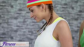 Are these petite gym teens ready for face sitting with small tits?