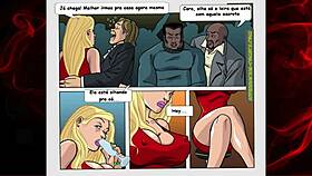 casual wife gets wild in hentai gangbang scene