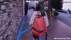 Is This Asian American Teen 18+ Babe on a Blowjob Mission?