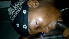 CHEATING EBONY MOM SUCKS BIG COCK