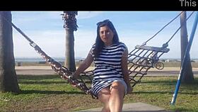 Naked Girl On The Public Beach