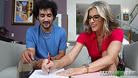 Sexy reinforcement with Cory Chase, Cherry Kiss, and Rico Hernandez in a teen blowjob scene.