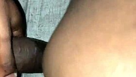 Hey, check out this skinny girl with a fat ass shaking her pussy for that big black cock 😏