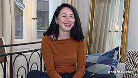 Joana's First Solo Fingering Session in Front of Camera Leads to Intense Orgasm