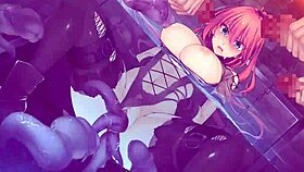 Nightmare vampire in intense hentai scene with hot action