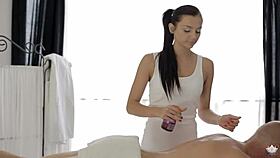 ukrainian anita sparkle revels in oiled fantasy massage with petite 18+ charm