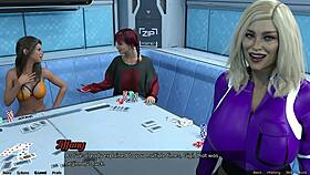 Uzayda mahsur kaldık, seksi hatun 18+ ile soyunmalı poker oynuyoruz