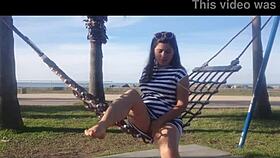 Naked Girl On The Public Beach