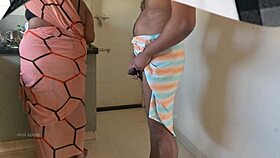 tamil house owner in kitchen with maid sasikala