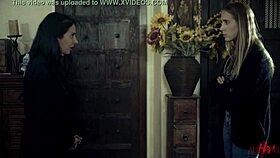 Scarlett, Serena, and Cadence scissoring passionately