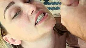 i'm a closeup dirty talking blonde hotwife giving blowjob and getting facial