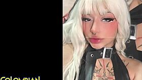 Alt goth LATINA SLUT gets CUM FACIAL in CASTING