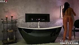 shalina devine's classy anal toying in the bathtub – isn't it romantic?