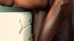 Ebony babe screams as massive BBC pounds her rough in bathroom!