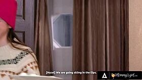 does caring hazel moore enjoy fingering in the bath with stepmom?