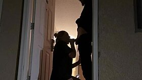 Hey, trying to get caught fucking in the hotel doorway with big tits exposed.