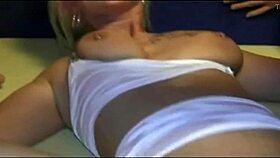 Pierced pussy gets fisted with huge tits and cum