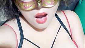 The sexy chubby babe sends porn to her stepbrother and lures him to her house for sex