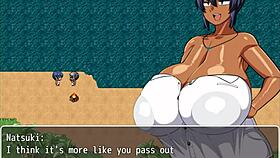 Tanned Girl Natsuki Hentai Game Ep 11 Village Chief Masturbates On Her Changing In Public