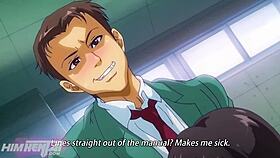 Anime orgy with classmate featuring big tits and monster cocks 😈