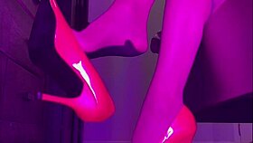 Paulette Lerouge Dangles Her High Heel Shoes in Sexy Stockings Fetish Scene