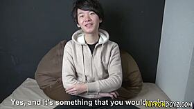 asian teen gives blowjob in shower