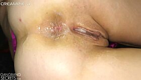 Nova Scores Six Creampies in Gangbang