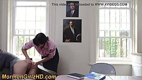 mormon amateur eats hairy muff in missionary fingering and oral masturbation