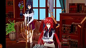 Hg Devil Academy DXD anime porn parody with blowjob scenes 😏