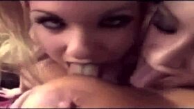 Shyla Stylez swallows facials in blowbang bukkake compilation!