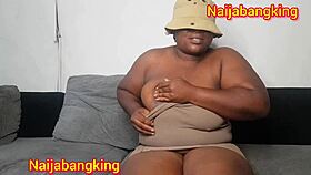 Fat African Babe's First Huge Dick!