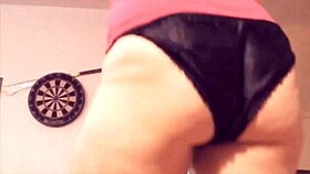 I can't believe I'm dancing in these silky black panties, showing off my big ass like a goddess, but it's so sexy