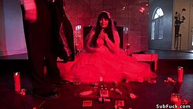 Milf bride gets dp gangbang fucked in submission.