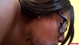 briella m�rquez, a petite peruvian promoter, finishes her shift and heads to the hotel for a financial offer