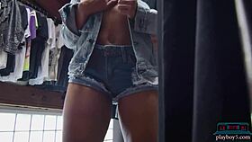 check out big booty ebony harley dean stripping solo in jeans. her big tits are pure playboy heat!