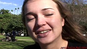 GIRL FROM PARK TAKES 2 BLACK COCKS