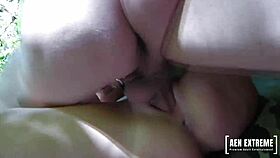 porn model mia moore gets double penetrated while on a photo shoot.