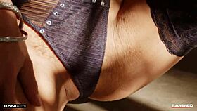 Beauty ebony teen Cecilia Lion gets hardcore rammed doggystyle.