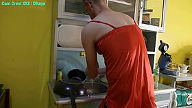 Ditaya, make the sissy do the dishes in panties?