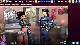 comix harem-hero academy 2 features tits, blowjob, and ass licking action.